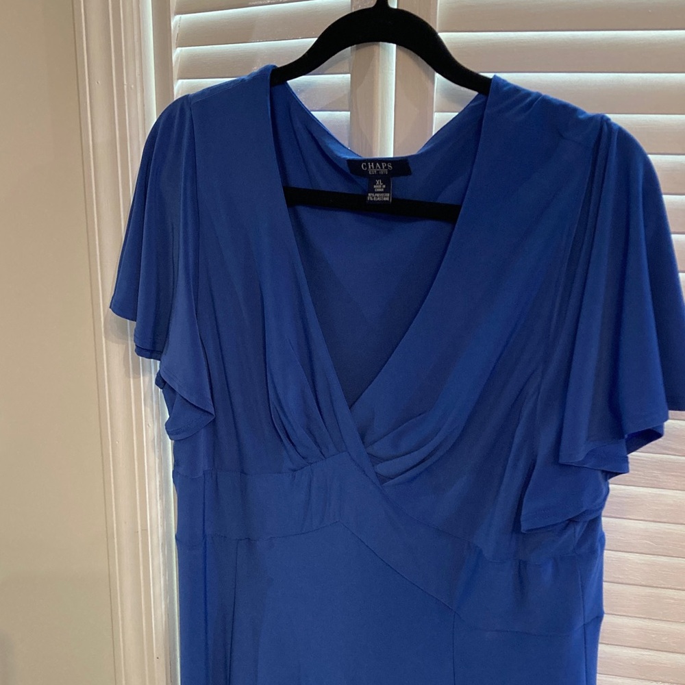 Chaps Royal Blue Midi Dress
